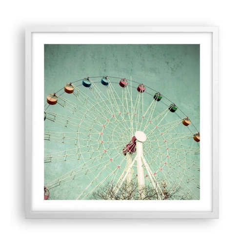 Affiche dans un cadre blanc - Poster - Nous vous invitons à vous amuser - 50x50 cm