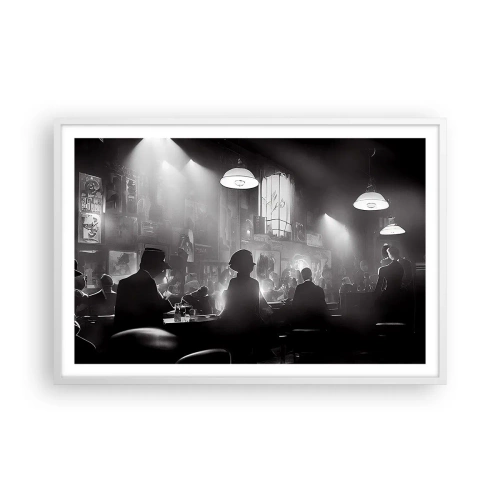 Affiche dans un cadre blanc - Poster - Dans une ambiance jazz - 91x61 cm