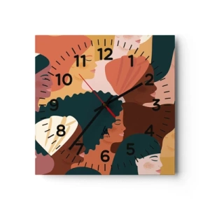 Horloge murale - Pendule murale - Uniquement la féminité - 40x40 cm