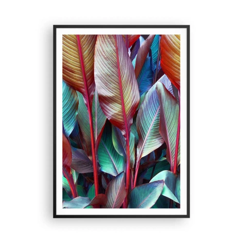 Affiche dans un cadre noir - Poster - Un fourré coloré - 70x100 cm