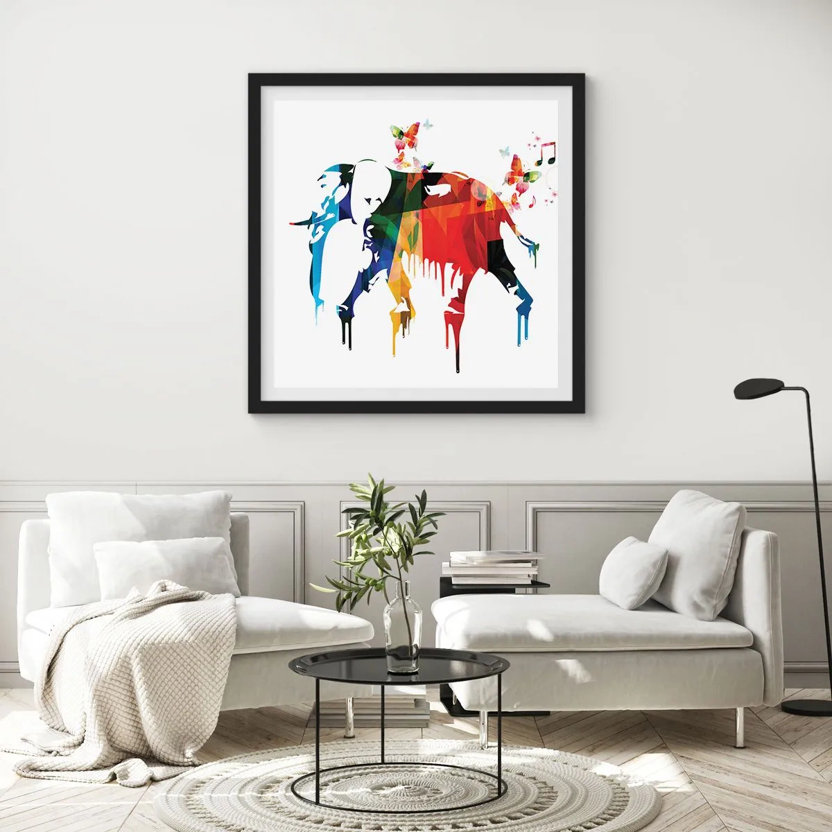 Affiche dans un cadre noir - Poster - Tout le monde peut danser - 30x30 cm