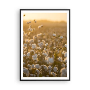 Affiche dans un cadre noir - Poster - Champ moelleux - 70x100 cm