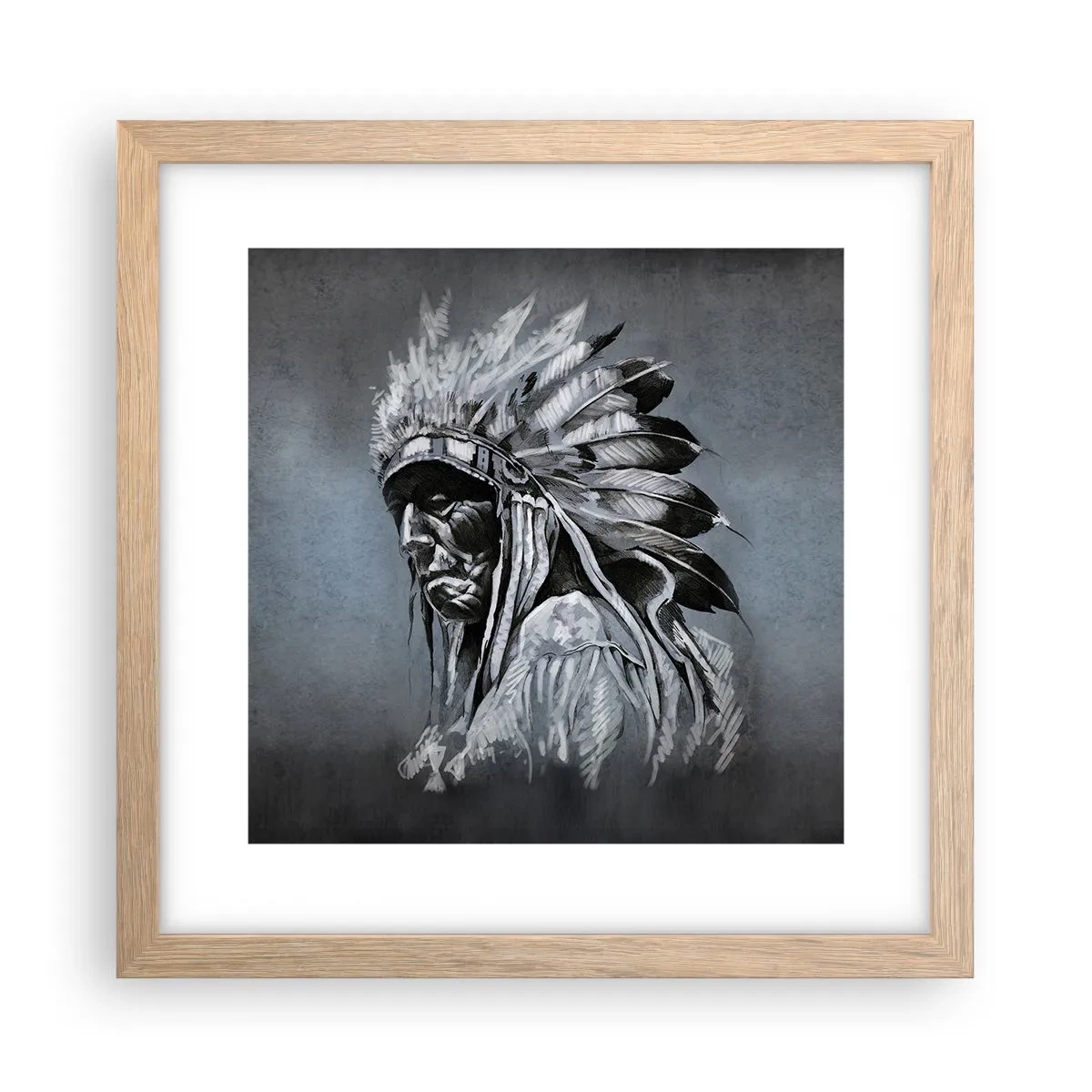 Affiche dans un chêne clair - Poster - Retour aux sources - 30x30 cm