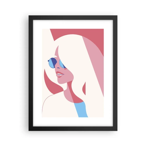 Affiche dans un cadre noir - Poster - C'était une blonde… - 30x40 cm