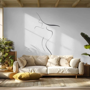 Papier Peint Photo Standard Eco - Insaisissable comme une vague - Abstraction, Le corps de la femme, Femme au chapeau - 150x105 cm