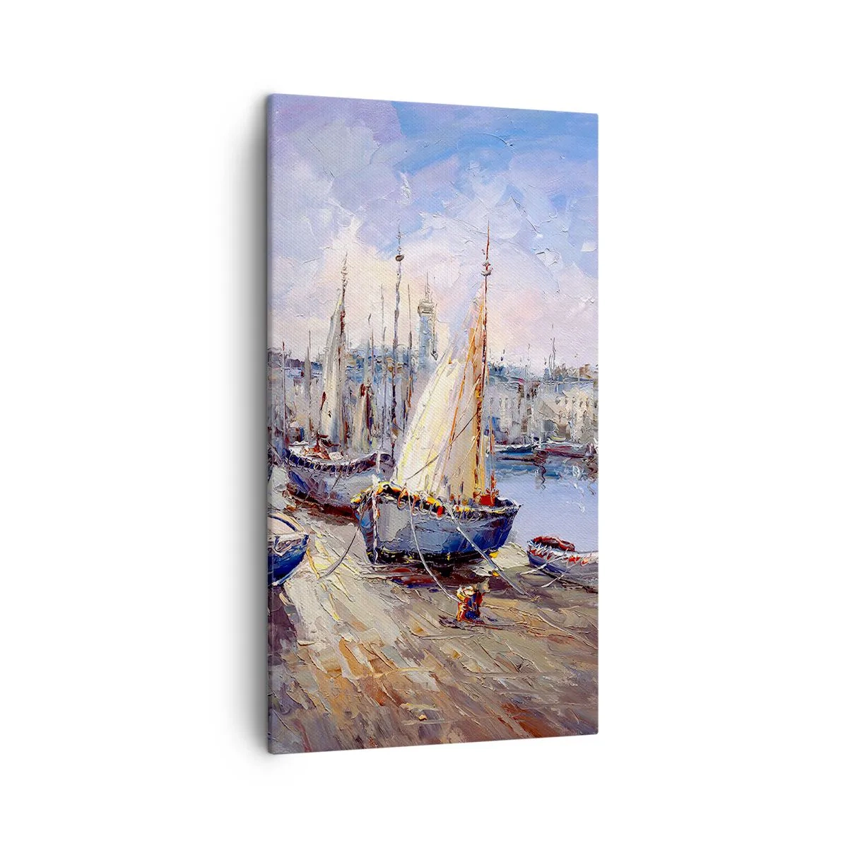 Impression sur toile - Image sur toile - Une ville au bord de la baie - 45x80 cm