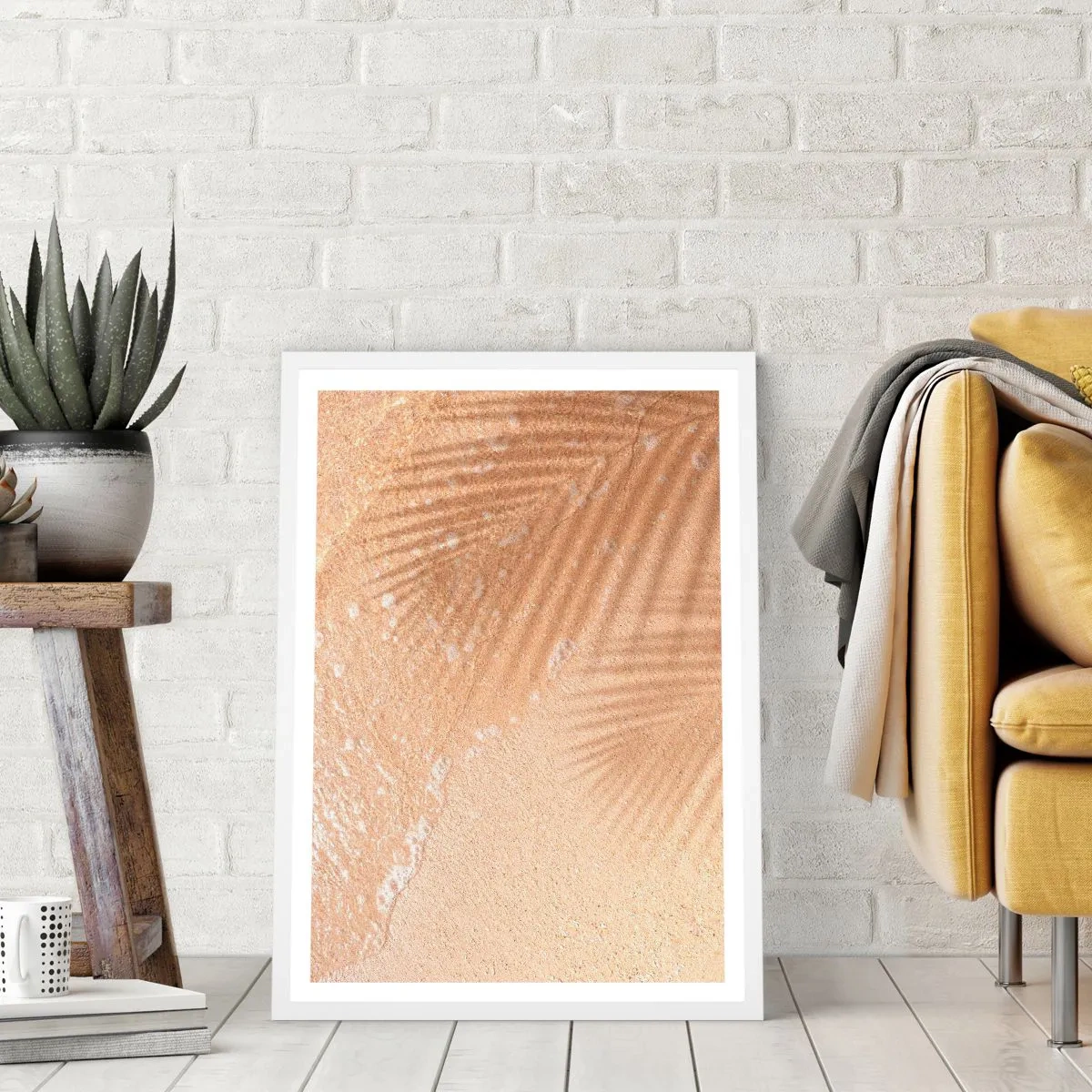 Affiche dans un cadre blanc - Poster - Ombre d'un été chaud - 30x40 cm