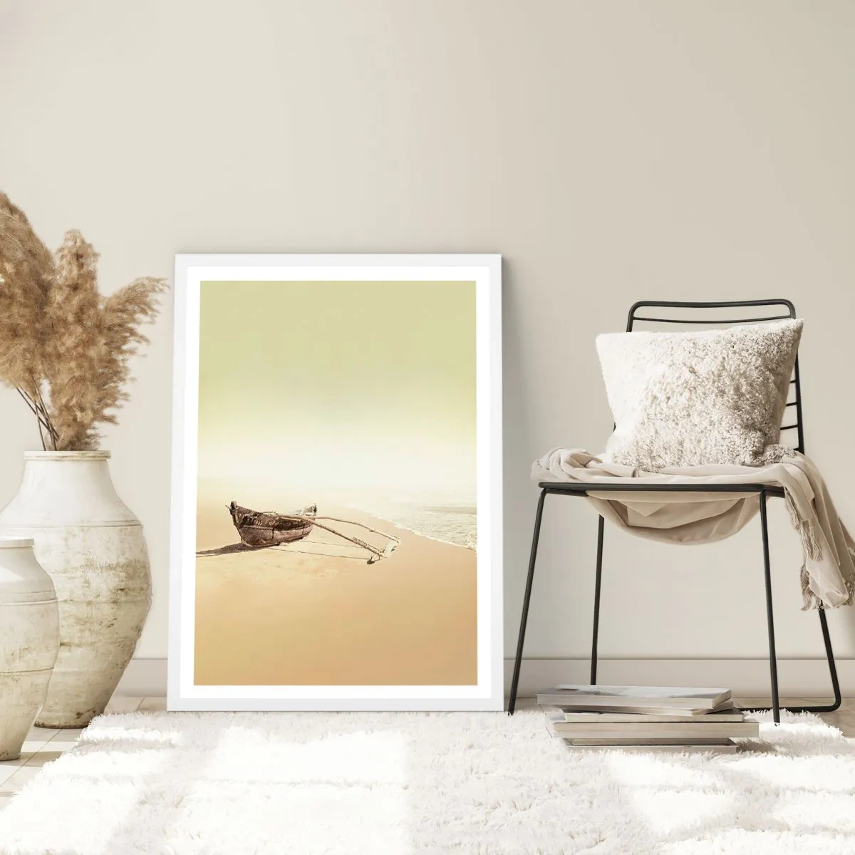 Affiche dans un cadre blanc - Poster - Mémoire des mers du sud - 50x70 cm