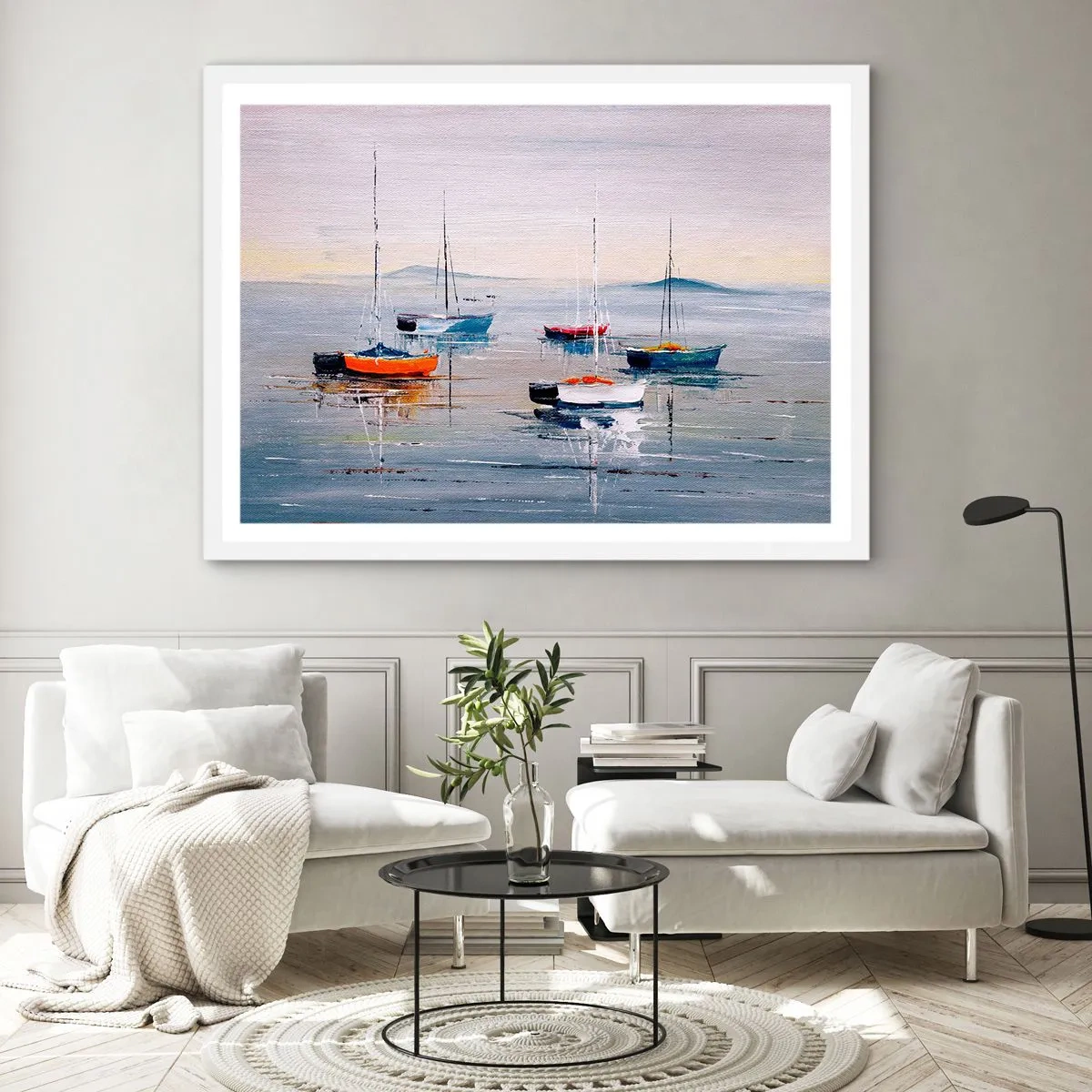 Affiche dans un cadre blanc - Poster - Un repos bien mérité - 40x30 cm