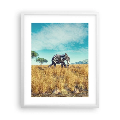 Affiche dans un cadre blanc - Poster - Le gris n'est déjà plus à la mode - 40x50 cm