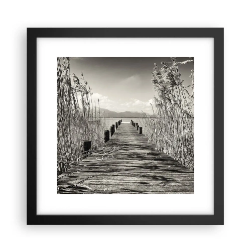 Affiche dans un cadre noir - Poster - Dans le calme de l'herbe - 30x30 cm