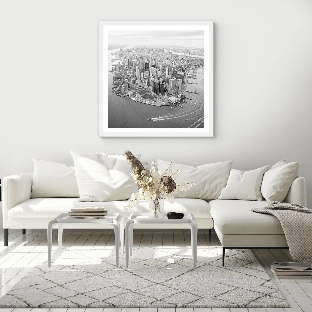 Affiche dans un cadre blanc - Poster - Comment ne pas aimer ? - 50x50 cm