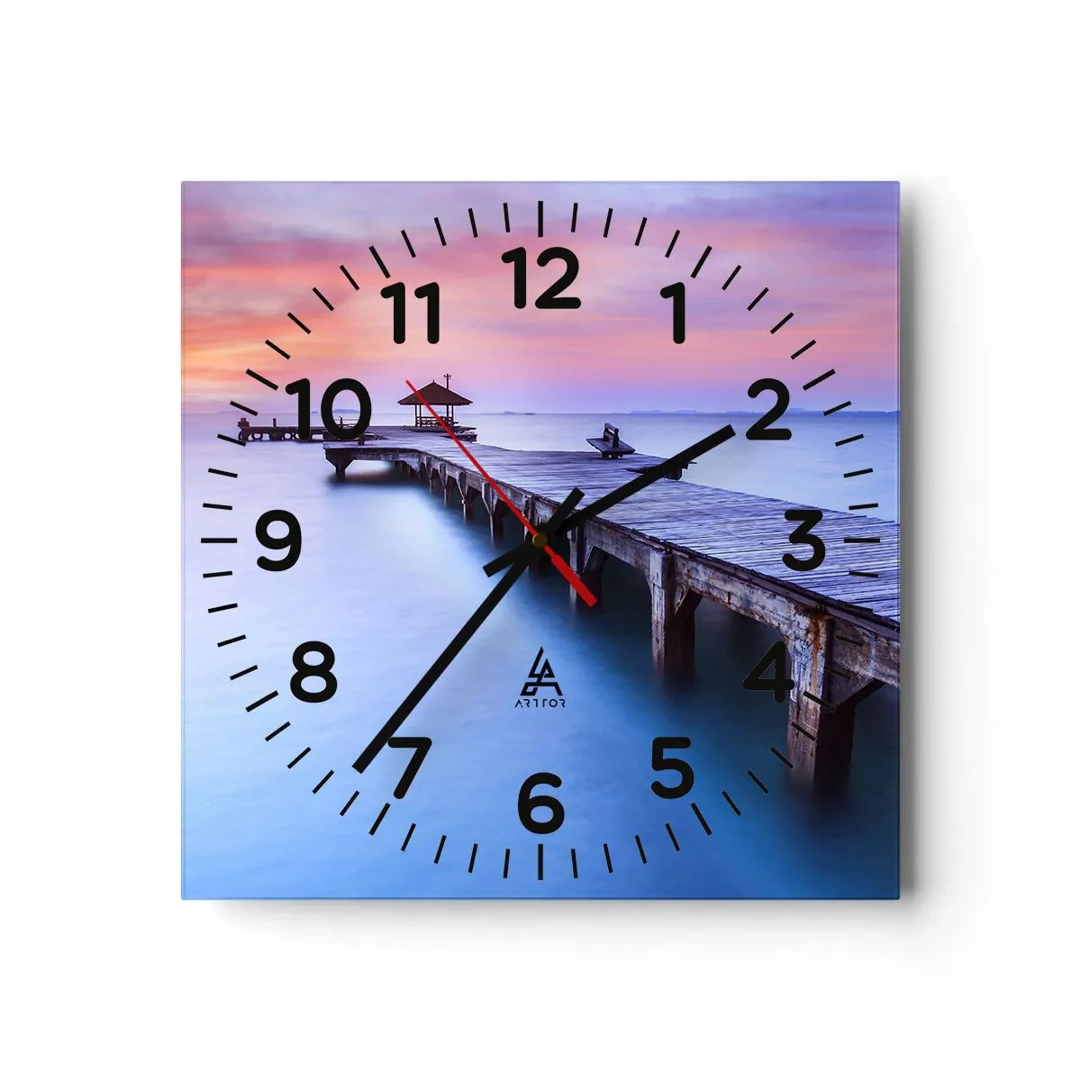 Horloge murale - Pendule murale - Une mer de calme jusqu'à l'horizon - 30x30 cm