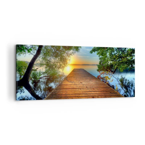 Impression sur toile - Image sur toile - Prenez votre temps, asseyez-vous - 100x40 cm