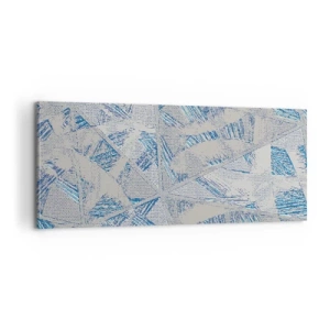 Impression sur toile - Image sur toile - Dans un labyrinthe bleu-gris - 100x40 cm