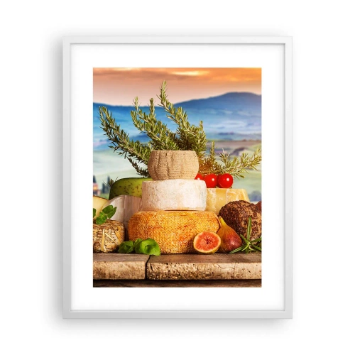 Affiche dans un cadre blanc - Poster - La joie de vivre à l'italienne - 40x50 cm