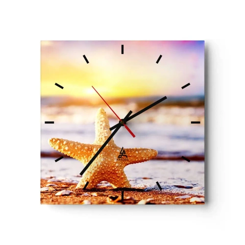 Horloge murale - Pendule murale - Cadeau de la mer - 40x40 cm