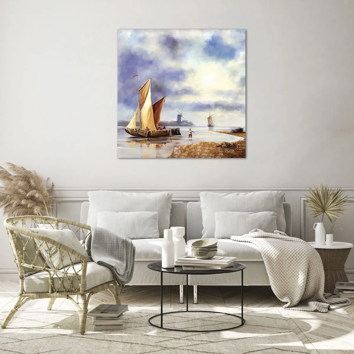 Impression sur verre - Image sur verre - Retour de marin - 40x40 cm