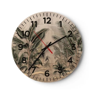 Horloge murale - Pendule murale - Une gravure de style colonial - 40x40 cm