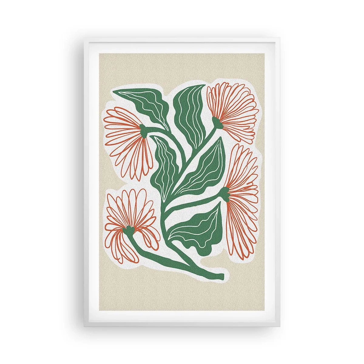 Affiche dans un cadre blanc - Poster - Folk et moderne - 61x91 cm