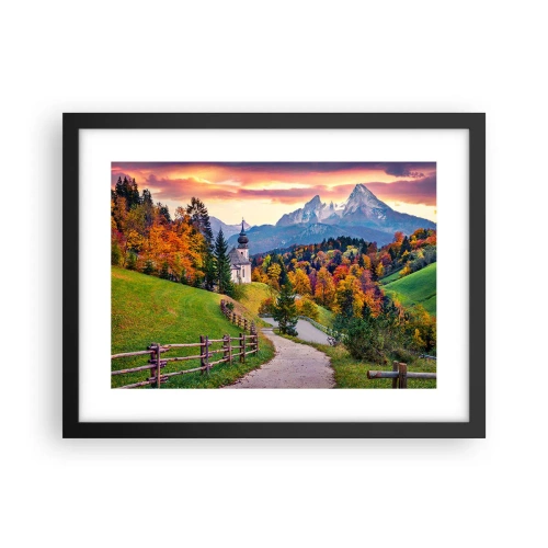 Affiche dans un cadre noir - Poster - Paysage comme peind - 40x30 cm