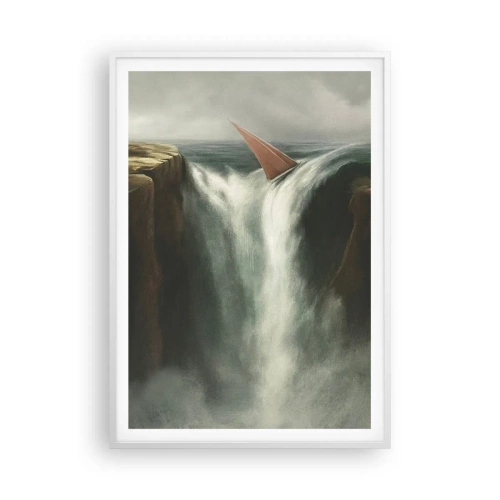 Affiche dans un cadre blanc - Poster - Un avertissement de la vie - 70x100 cm