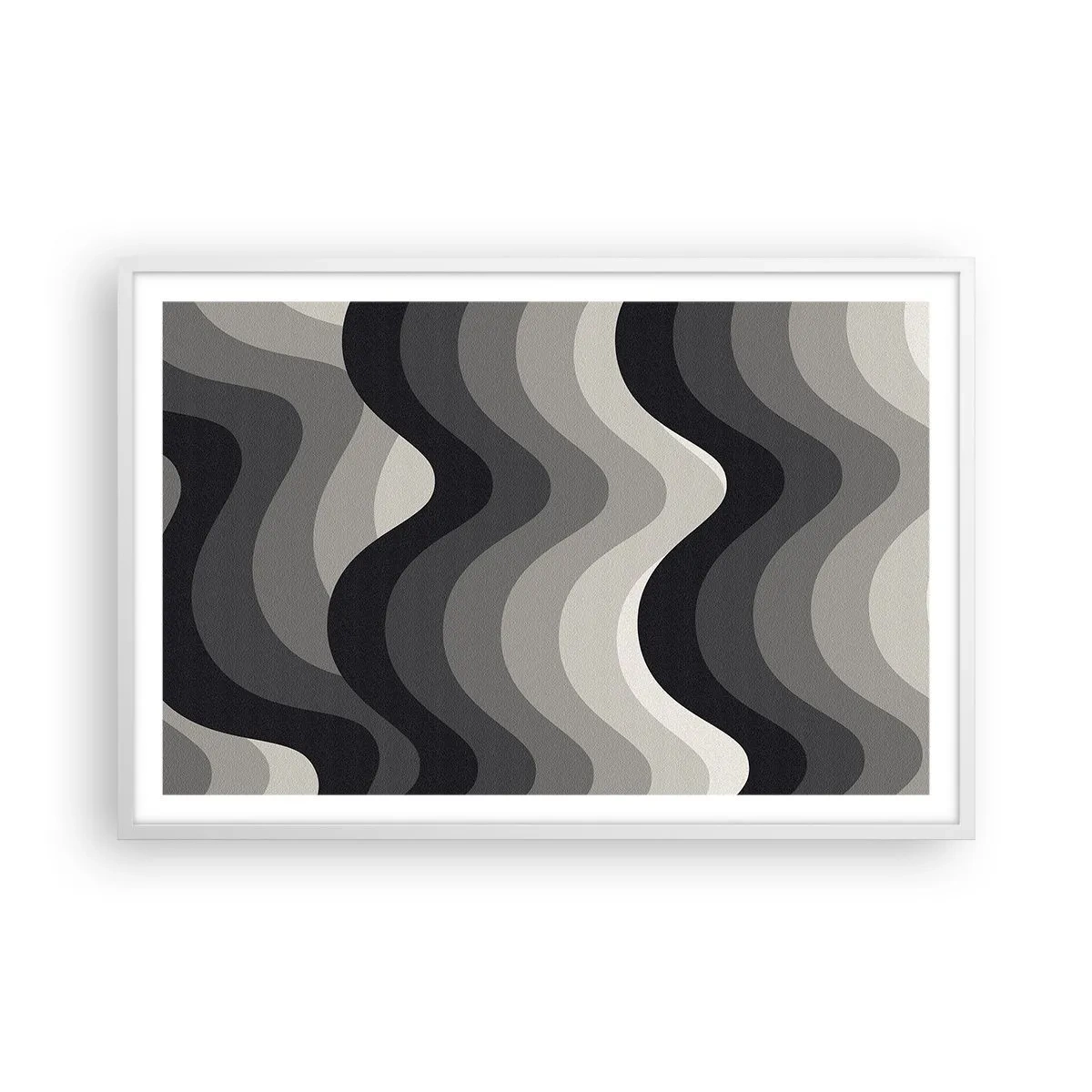 Affiche dans un cadre blanc - Poster - Vague après vague - 91x61 cm