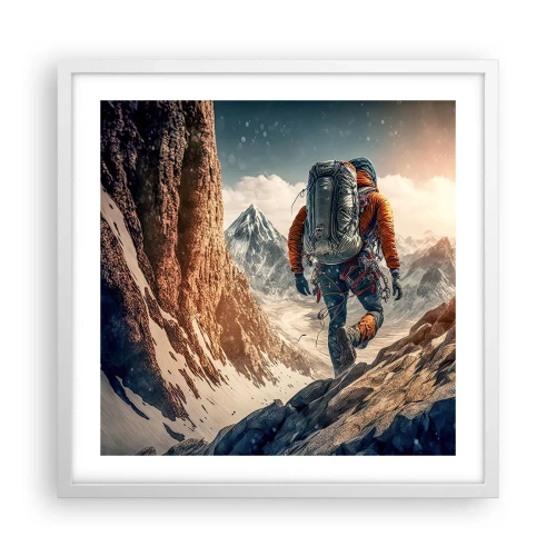 Affiche dans un cadre blanc - Poster - Guerrier solitaire - 50x50 cm