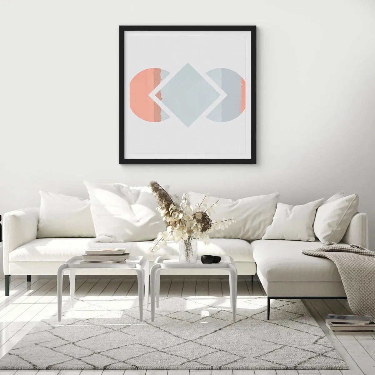 Affiche dans un cadre noir - Poster - La situation est clair - 30x30 cm