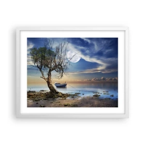 Affiche dans un cadre blanc - Poster - Est-ce la fin ou le début ? - 50x40 cm