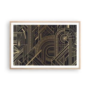 Affiche dans un chêne clair - Poster - Concept, idée, plan - 91x61 cm