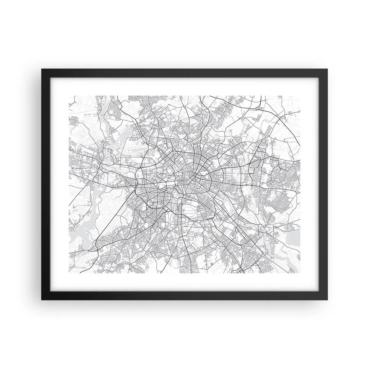 Affiche dans un cadre noir - Poster - Fleur de Berlin - 50x40 cm