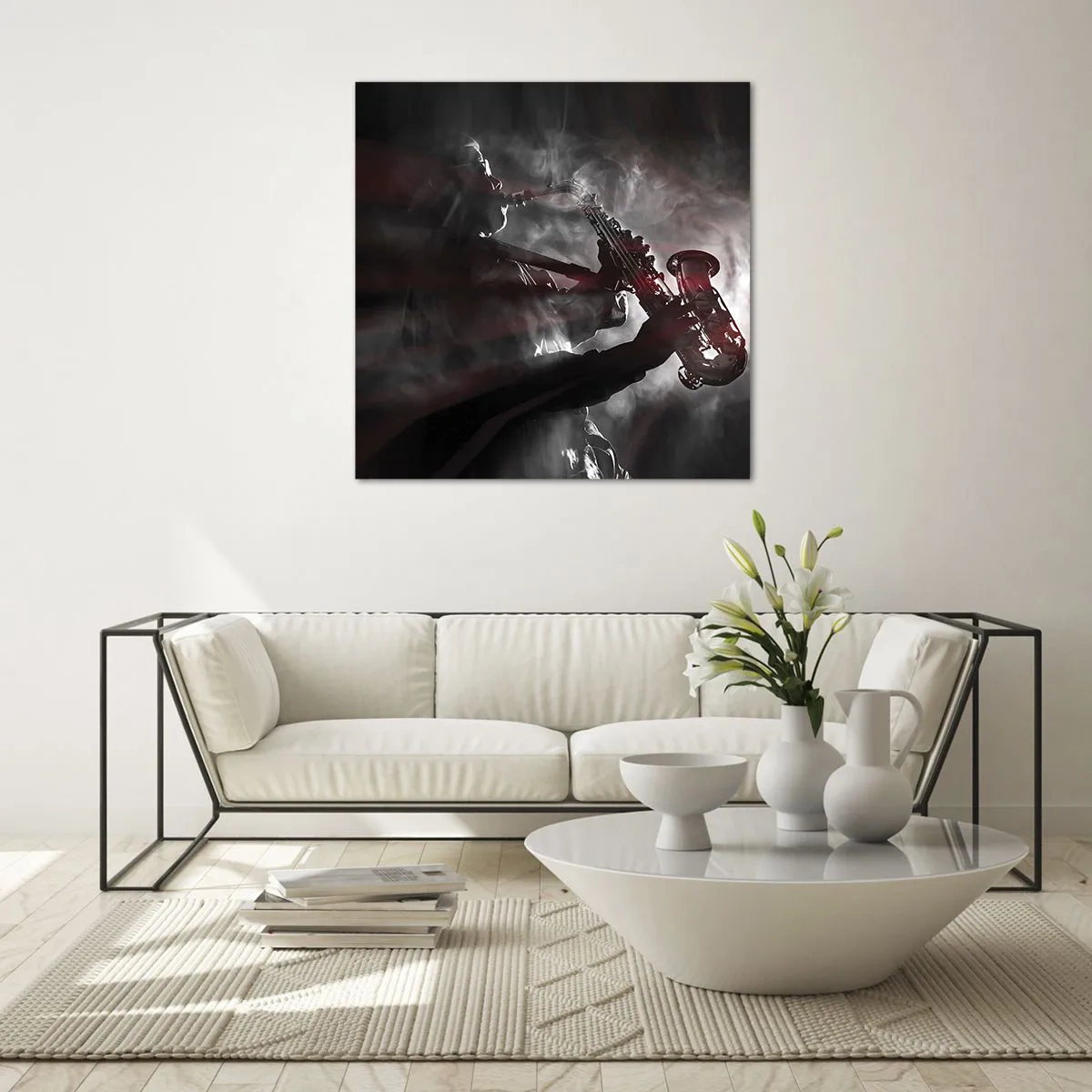 Impression sur verre - Image sur verre - Dans les brumes du jazz - 70x70 cm