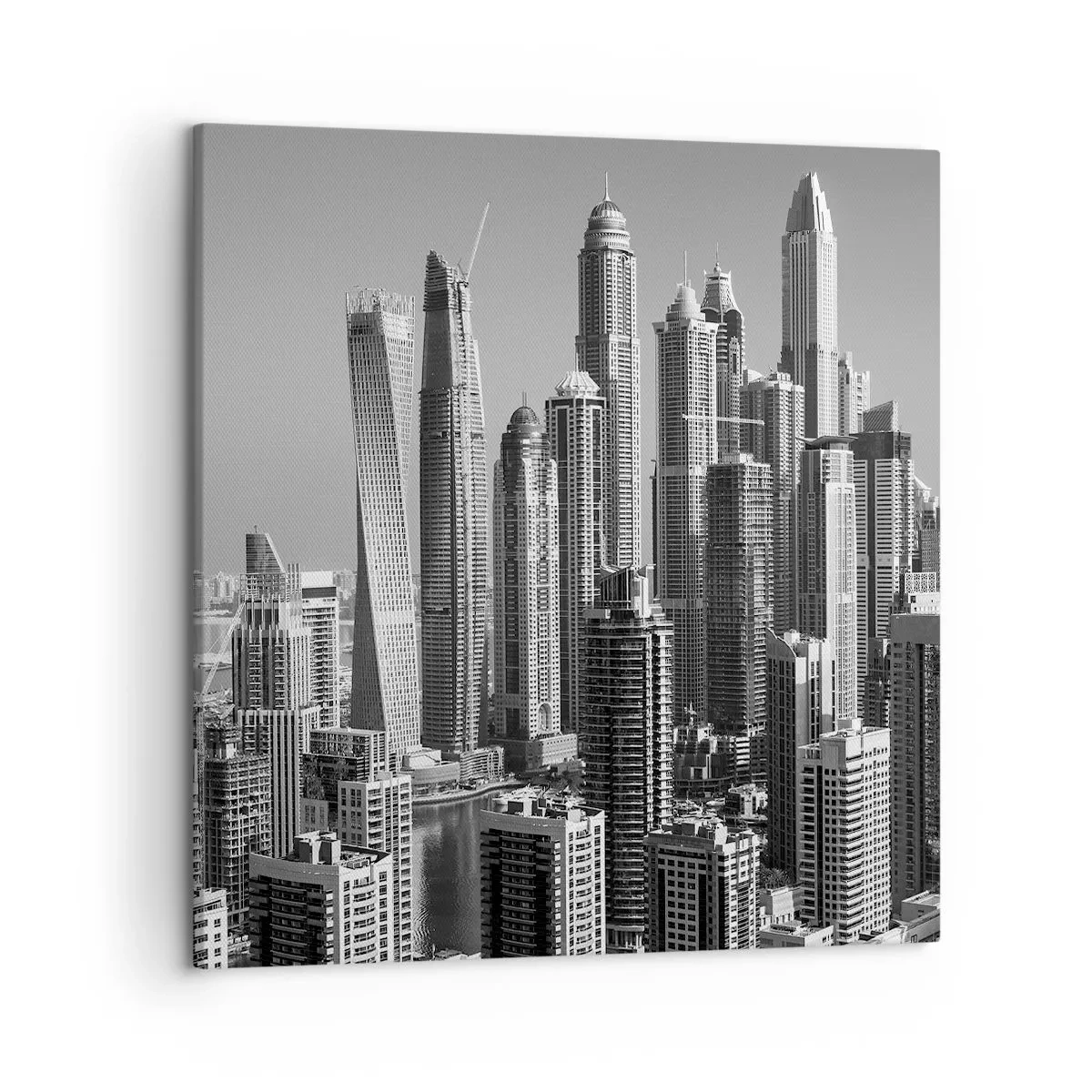 Impression sur toile - Image sur toile - Ville sur le désert - 50x50 cm