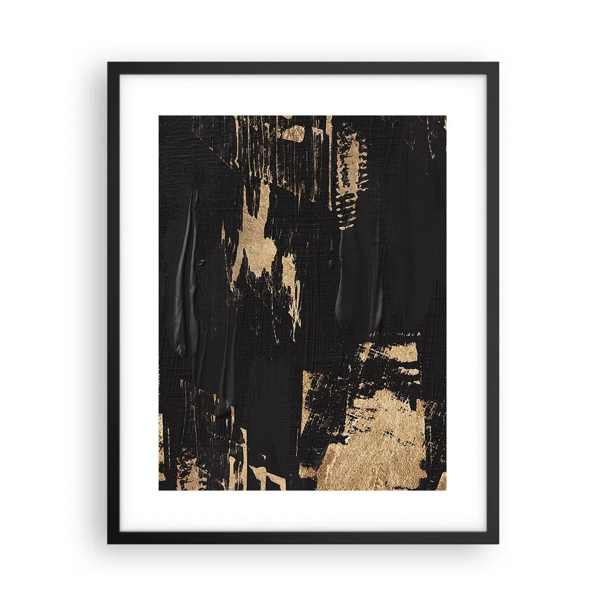 Affiche dans un cadre noir - Poster - Empreinte du toucher - 40x50 cm