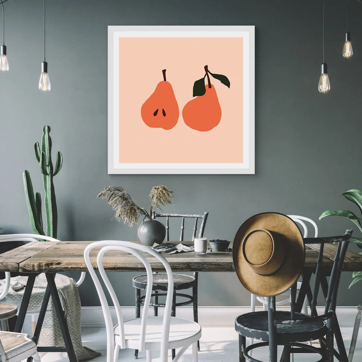 Affiche dans un cadre blanc - Poster - La douceur elle-même - 50x50 cm