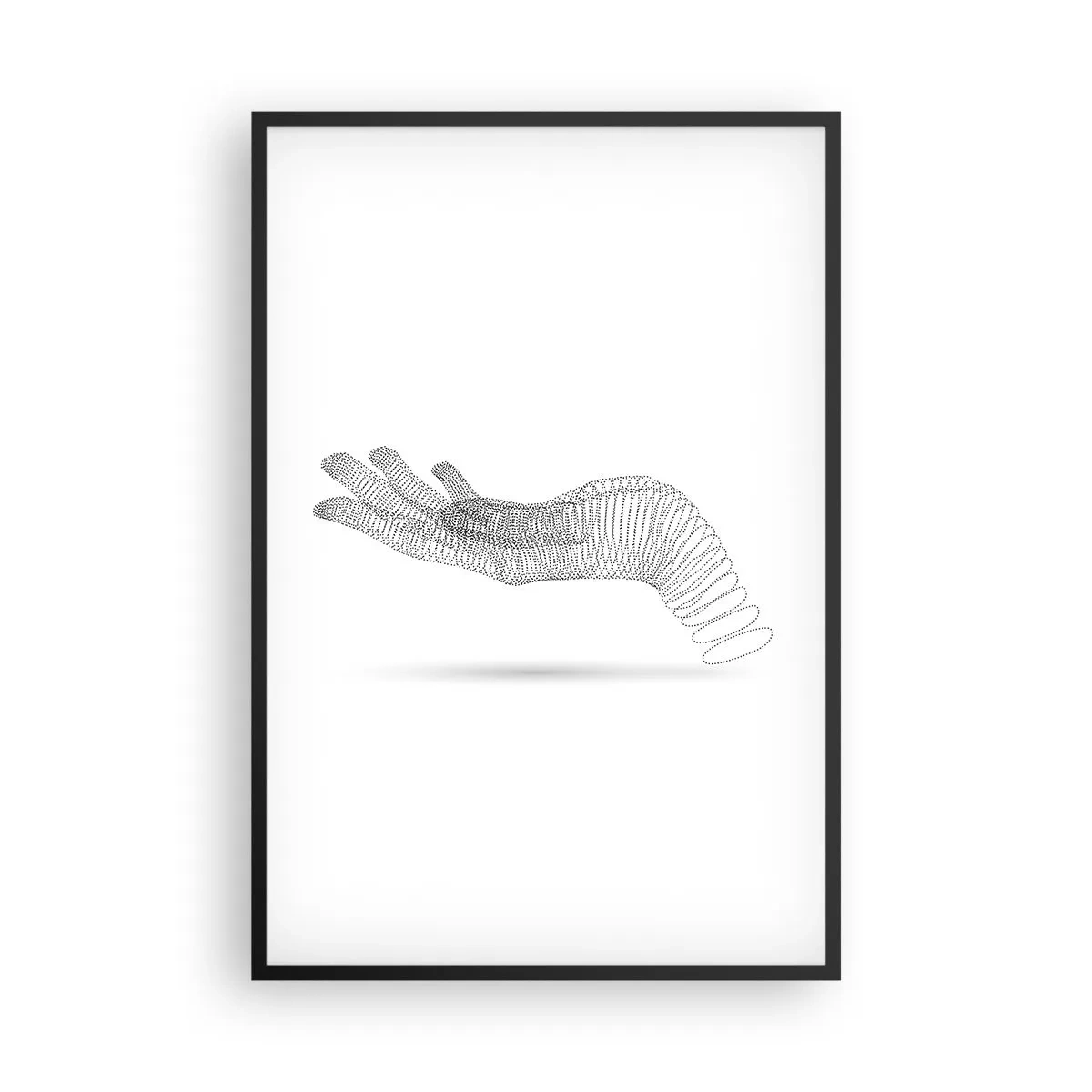 Affiche dans un cadre noir - Poster - La main ressort - 61x91 cm