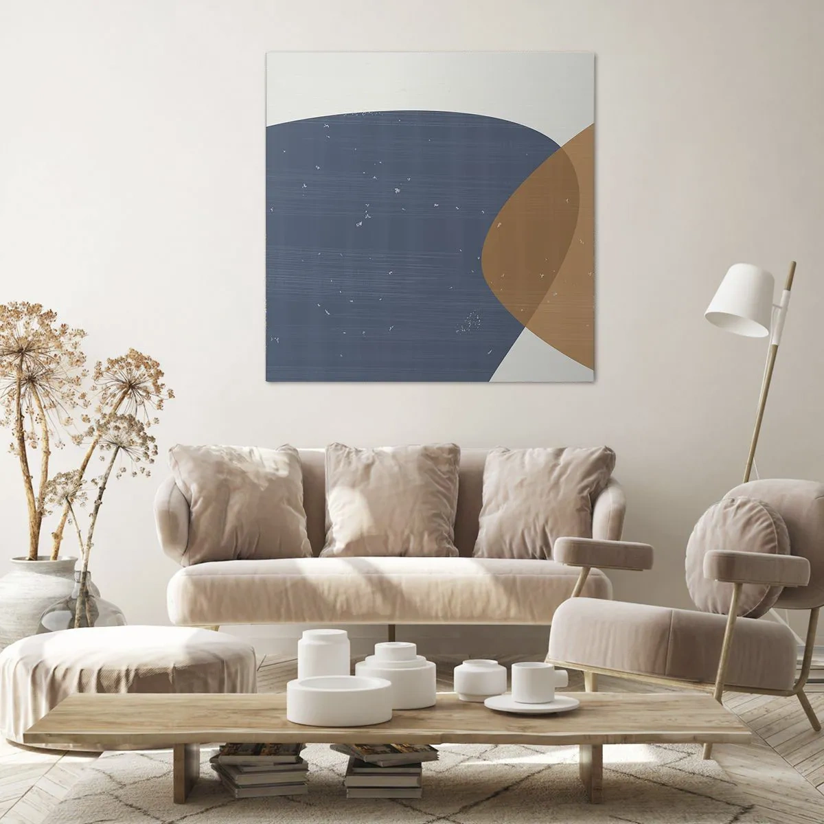 Impression sur toile - Image sur toile - Ovales et influences - 50x50 cm