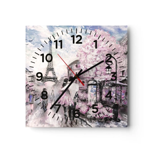 Horloge murale - Pendule murale - Comment tomber amoureu, il faut juste... - 30x30 cm