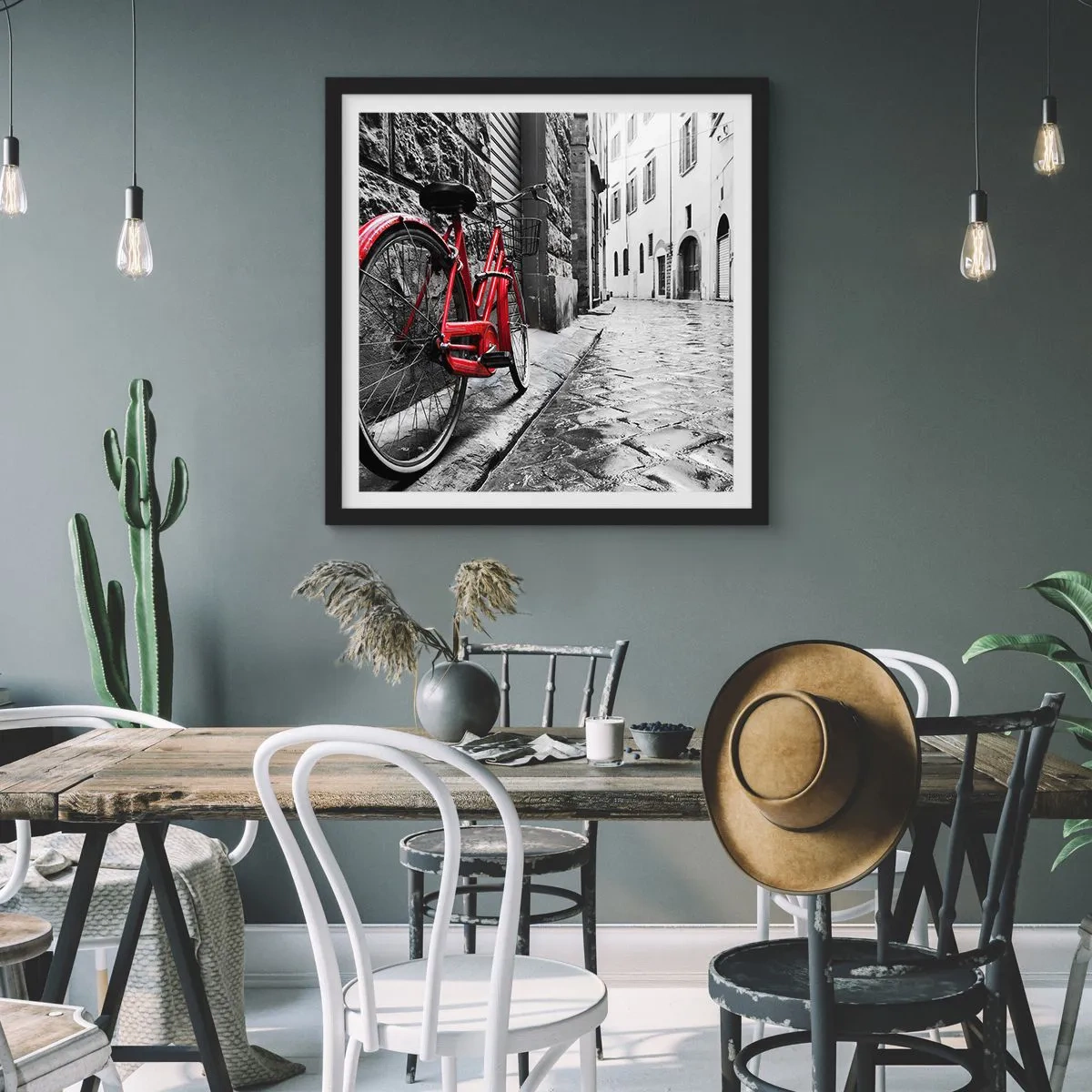 Affiche dans un cadre noir - Poster - La vraie beauté ne vieillit pas - 50x50 cm