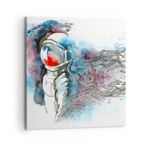 Impression sur toile - Image sur toile - Seul avec l'espace - 60x60 cm