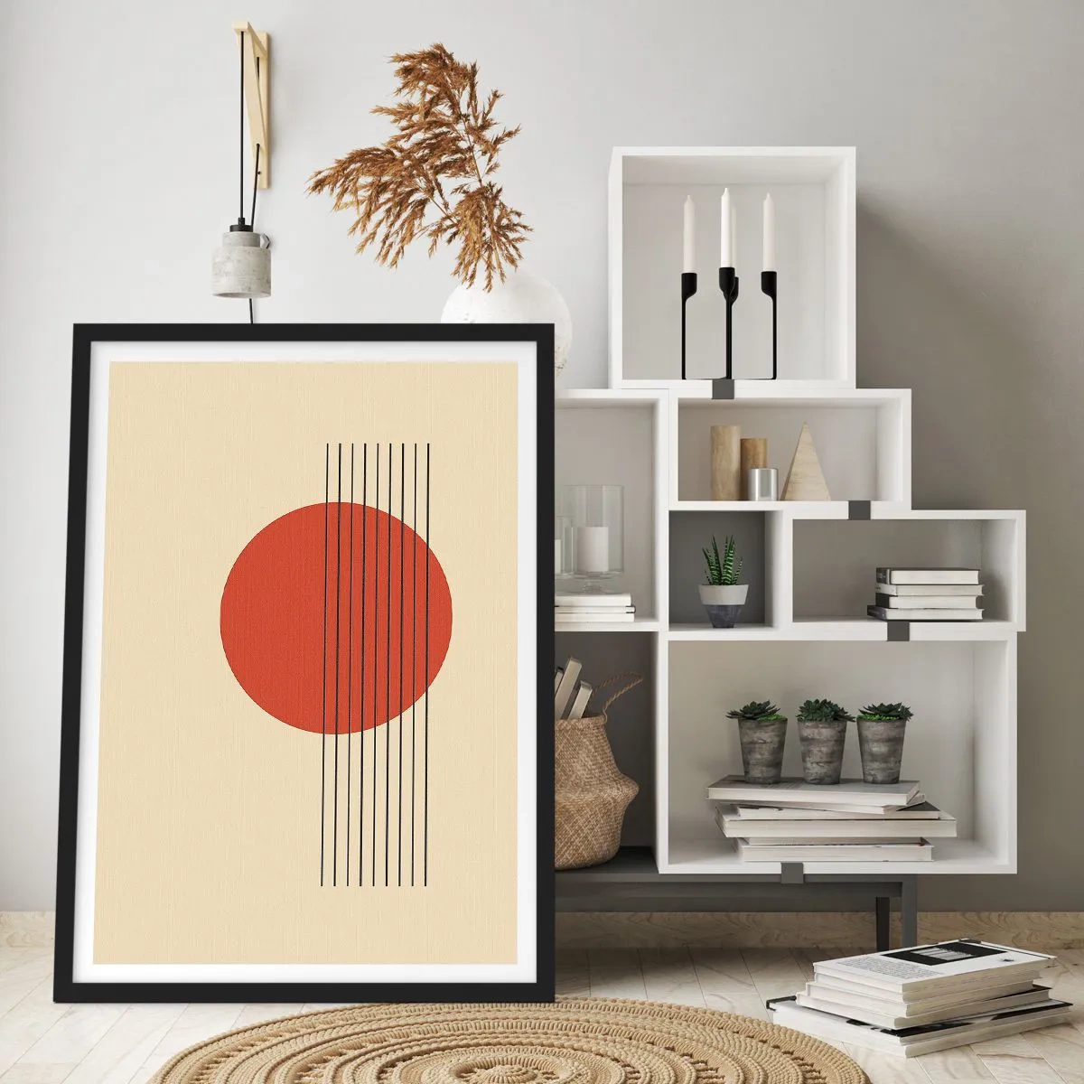 Affiche dans un cadre noir - Poster - Aux alentours et plus loin - 70x100 cm