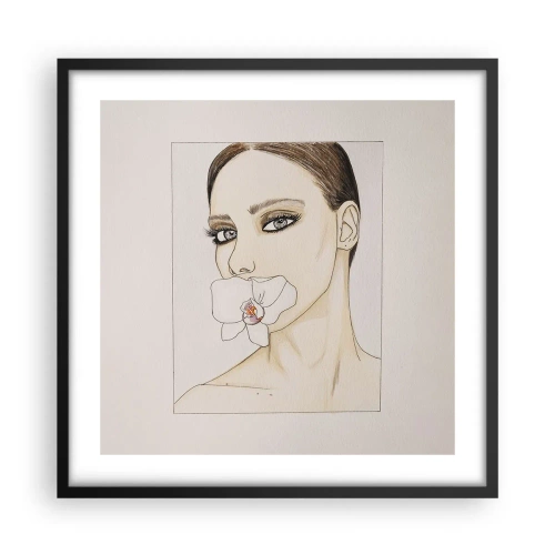 Affiche dans un cadre noir - Poster - Symbole de l'élégance et de la beauté - 50x50 cm