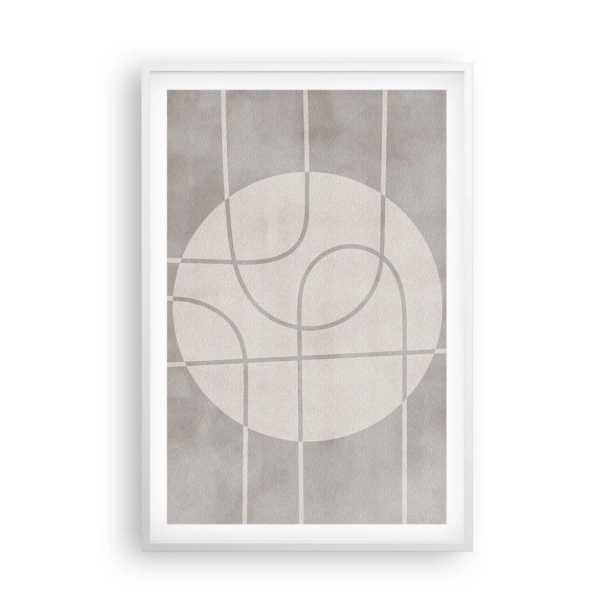 Affiche dans un cadre blanc - Poster - Circulaire et tout droit - 61x91 cm