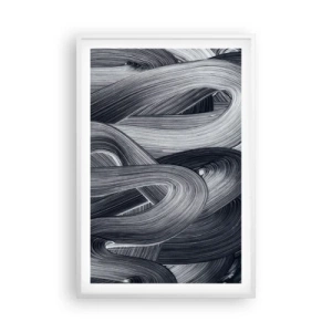 Affiche dans un cadre blanc - Poster - La fluidité de la réalité - 61x91 cm