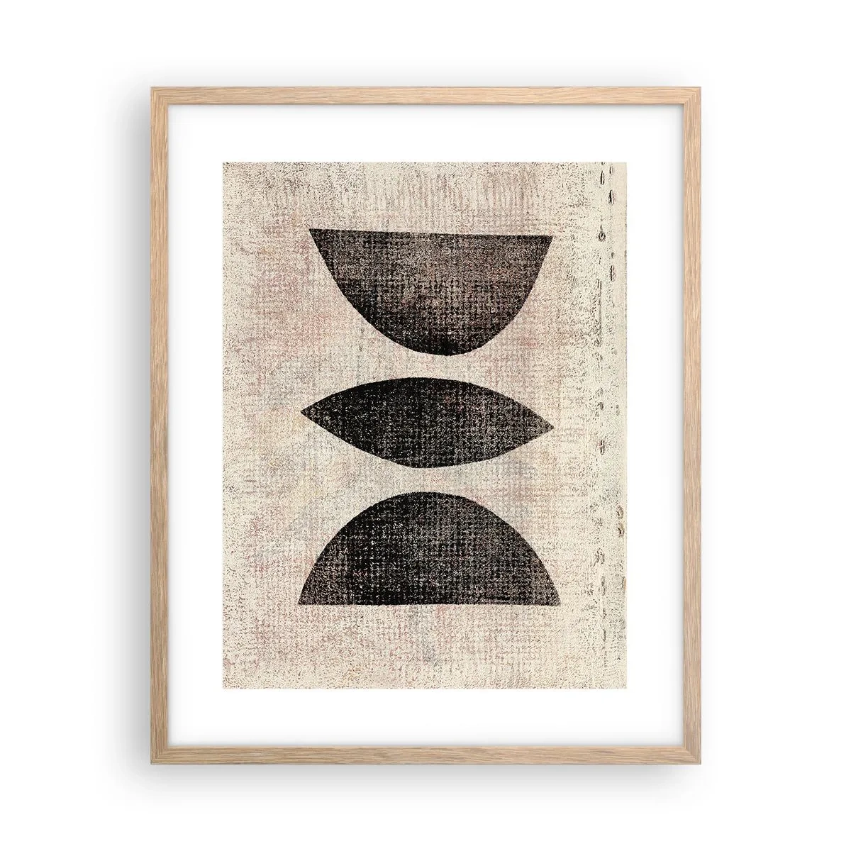 Affiche dans un chêne clair - Poster - Abstraction ethnique - 40x50 cm