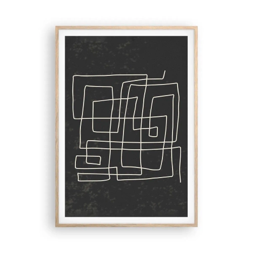 Affiche dans un chêne clair - Poster - Pas aussi simple - 70x100 cm