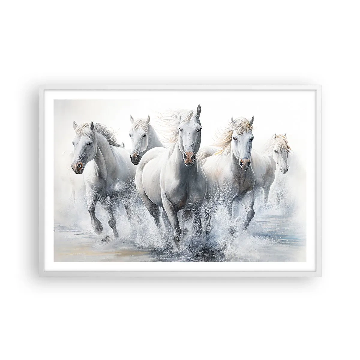 Affiche dans un cadre blanc - Poster - Magie blanche - 91x61 cm