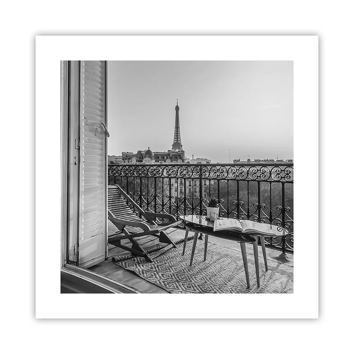 Affiche - Poster - Après-midi parisien - 40x40 cm
