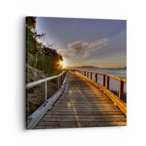 Impression sur toile - Image sur toile - Aller, aller tout le temps en direction du soleil - 30x30 cm